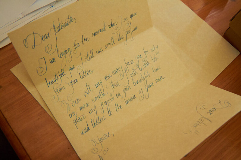 One of the letters used in the film