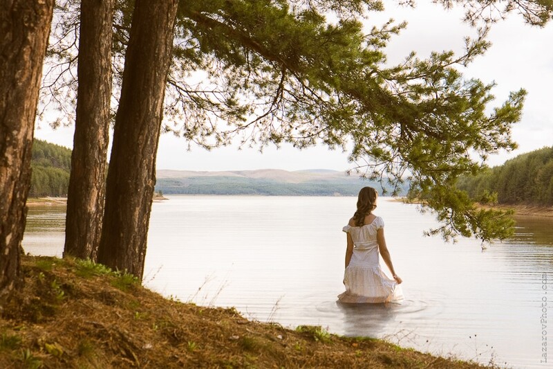 Girl in a lake