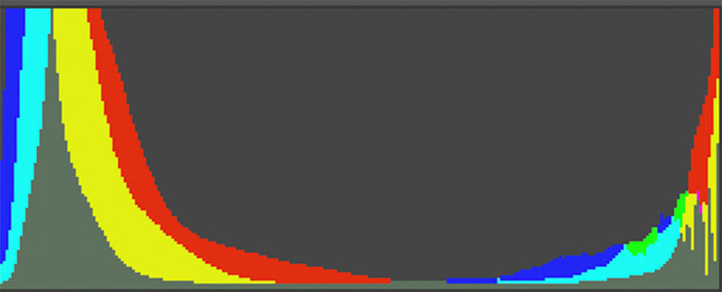 Histogram of the raw file