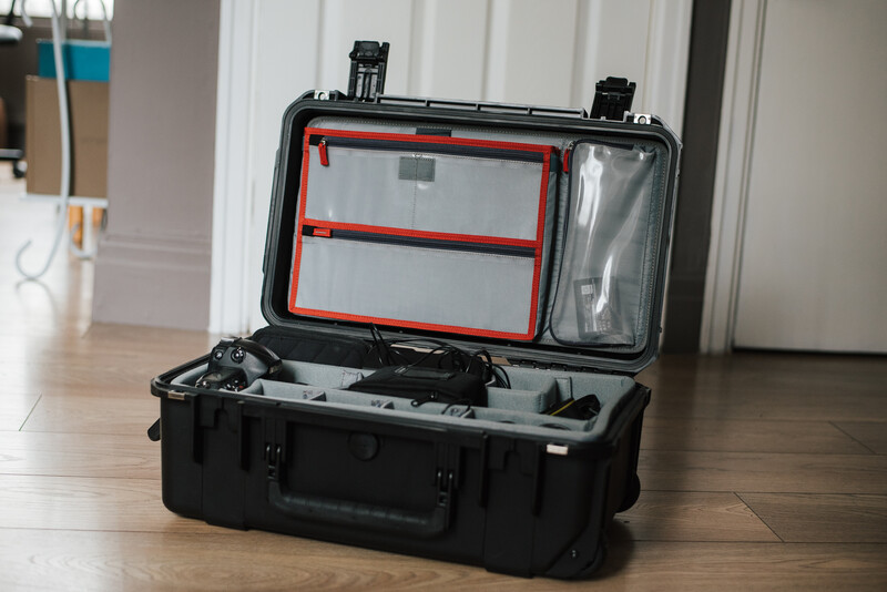 Open travel camera case