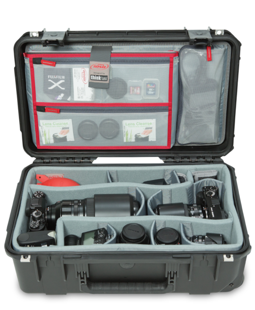 Black sturdy travel case for photography gear