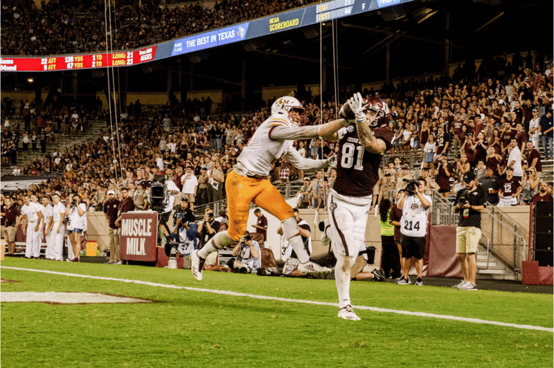 Football touchdown catch