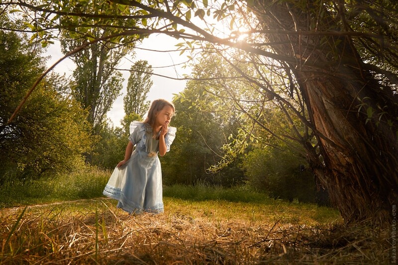 Alice in wonderland series - the rabbit hole. The image is taken with a wide-angle lens