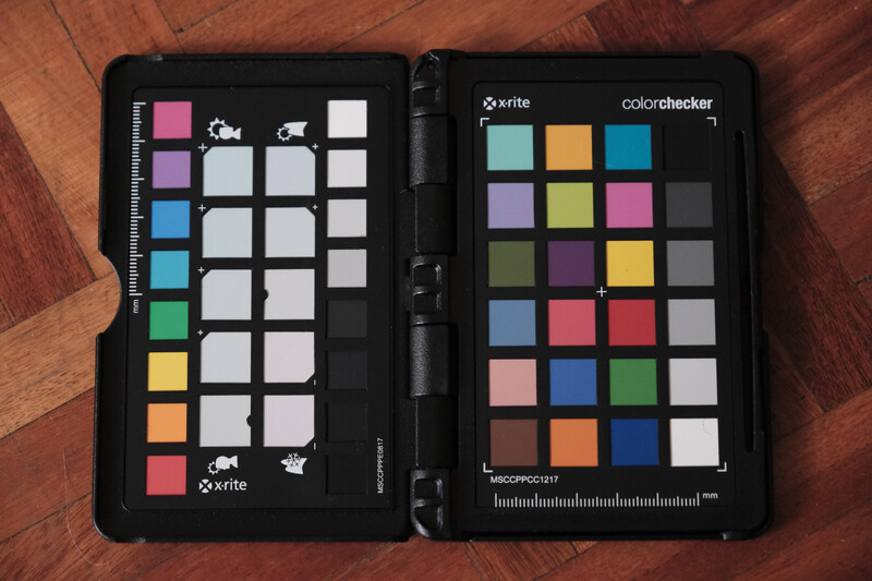 a JPEG of a colorchecker passport set to Classic Chrome