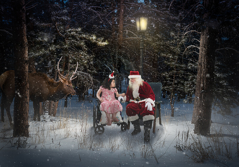Santa Christmas Child Reindeer 