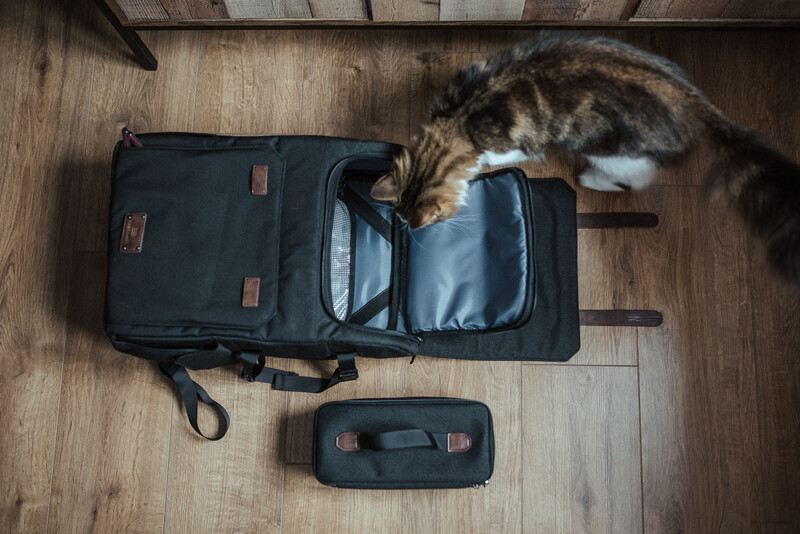 Black photography backpack