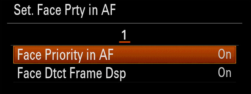 Sony Face Detect Auto Focus
