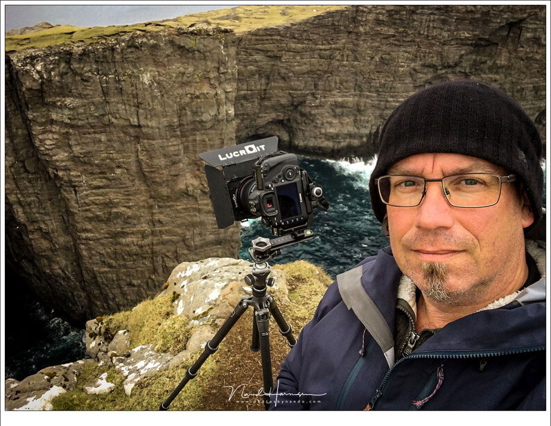 One of the rare selfies I made, while photographing an amazing landscape from tripod. It is my way of enjoying the surroundings and eventually take the photo I like. Or more than one, of course.