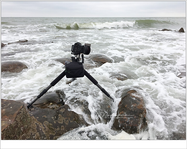 The method of determine the right spot and height through the tripod dance of the photographer it become easier and safer to place your tripod on difficult spots. You should give it a try,