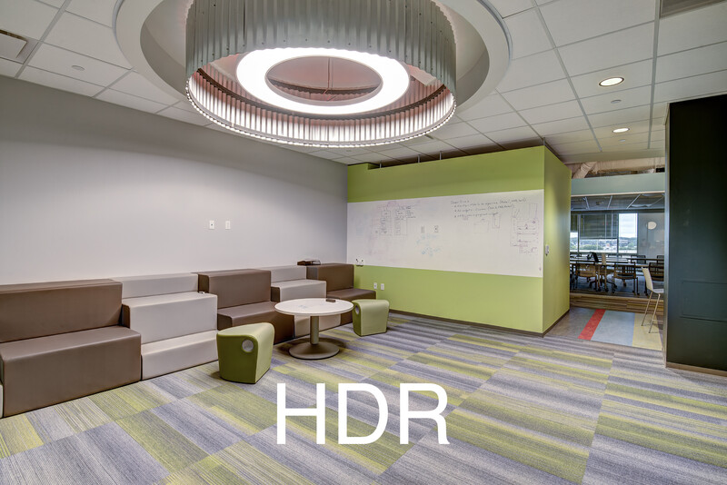 an HDR photo of an office interior