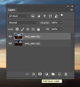 Adding a layer mask in Photoshop