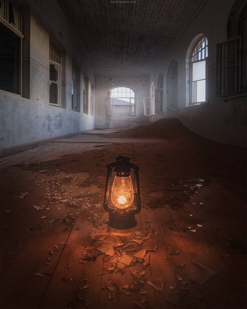 Former school building in Kolmanskop
