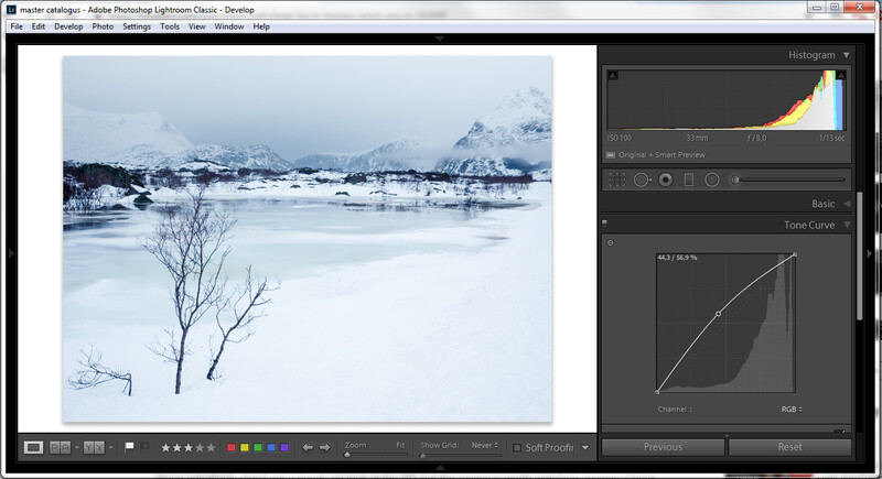 To lighten up the photo when you find it still too dark, you can enhance the brightness with curves. It won't effect the dark point and white point of the image. It just effects the mid tones. 