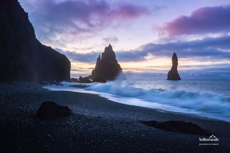 The sea stacks at Reynisfjara near Vik, Iceland