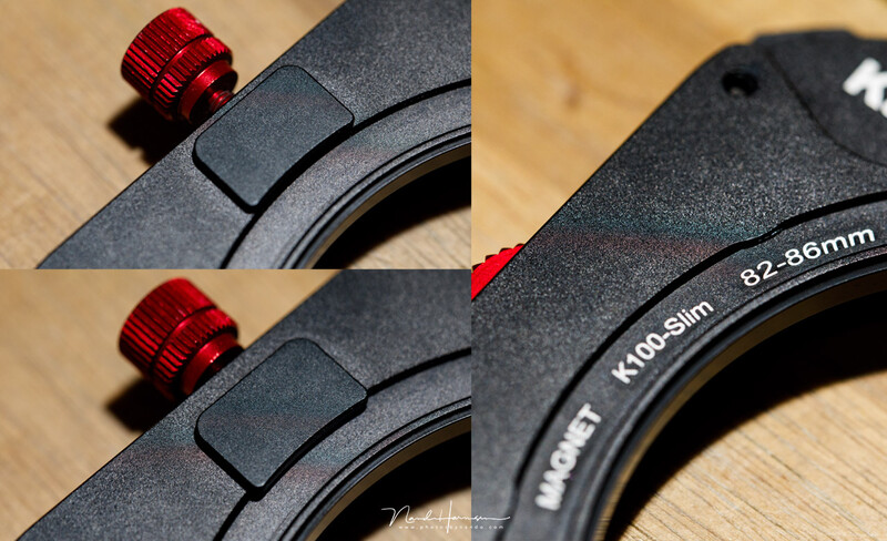 The K100-Slimline holder is well build. The connection with the adapter rind is firm, without the risk of losing it.