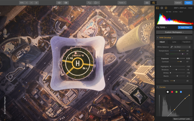 Luminar Flex editing software screenshot