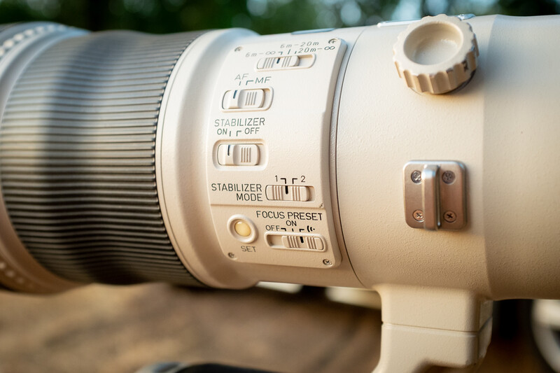 Large telephoto lenses often have image stabilization build in. You can choose from different settings, that fit the kind of photography you want.