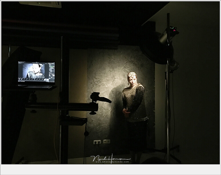 When working in a studio with flash lights, the flash sync will render a dark EVF in combination with the exposure simulation. You need to turn exposure simulation off in order to use the EVF. Don't forget to turn it back on again.