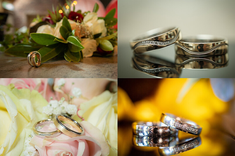 A couple of wedding ring shots I have made previously. I always disliked the reflections in the rings. They show the surroundings, and often even the camera and myself. There is a better way of shootings these images, and Alex Koloskov of Photigy will sho