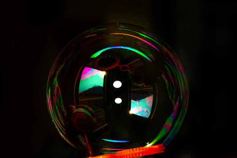 a low key macro image of a buble 