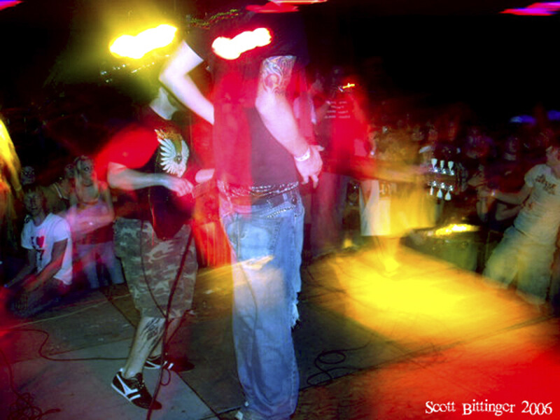 a metal band on stage