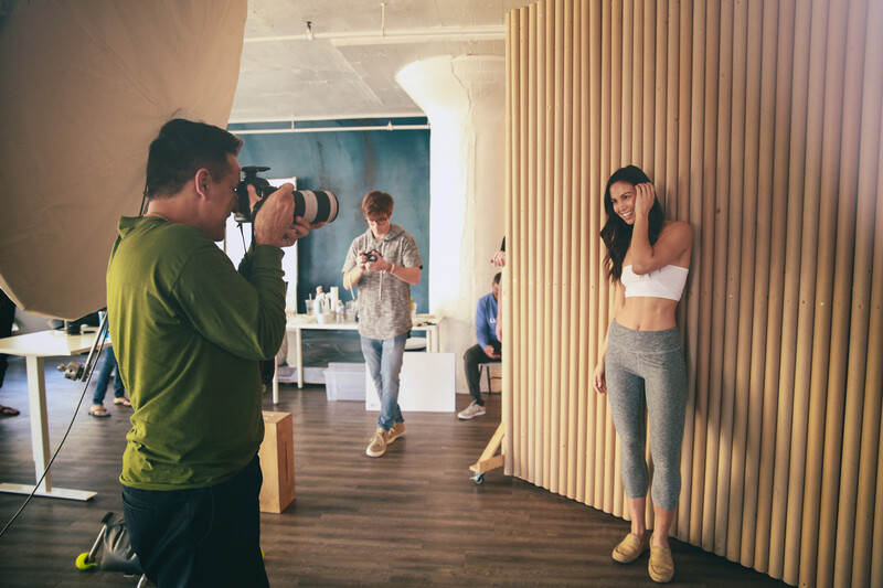 Walid Azami photographing a skincare campaign