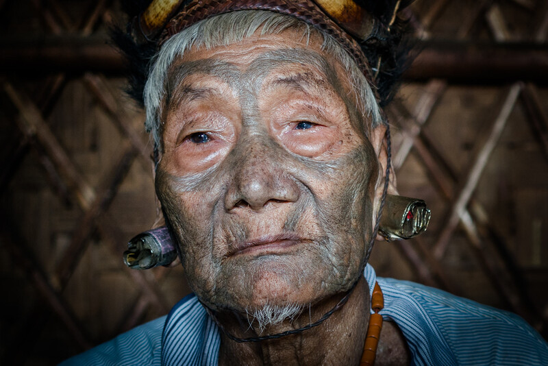 An elderly man in Nagaland