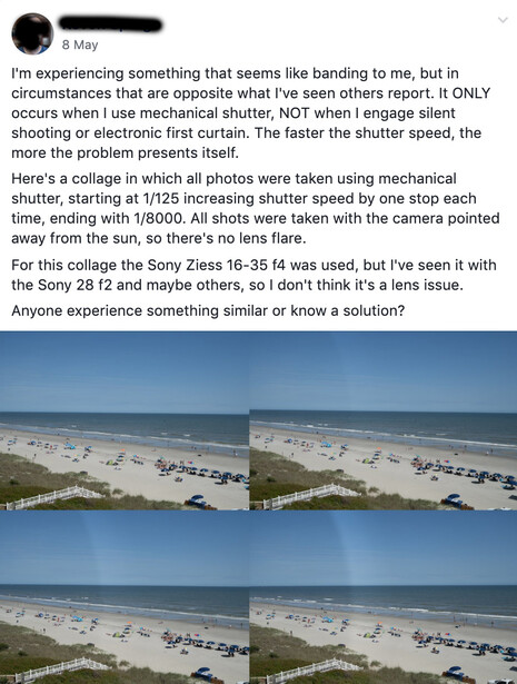 Sony a7III partial shutter failure