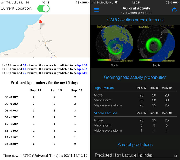 A lot of Apps are available that predict the activity of the polar light. It gives a good idea of what to expect. But remember, these are just predictions. It may turn out to be much better than expected... or less.