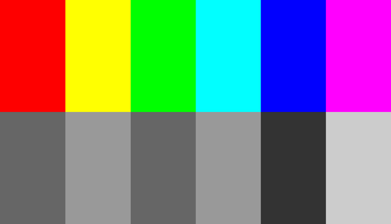Colors have not much to do with brightness. This can be seen when colors are converted to black and white. Just look at the color red, it has the same brightness as the color green. Also yellow and cyan have the same brightness. 