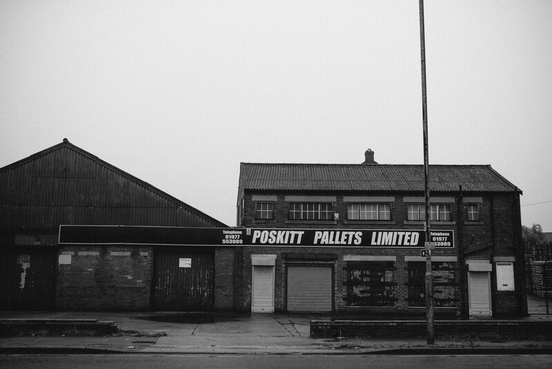 A closed pallet shop front