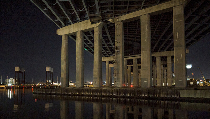 The same photo of Bridgeport above, minus the Night Sight mode in the Pixel 3a XL.
