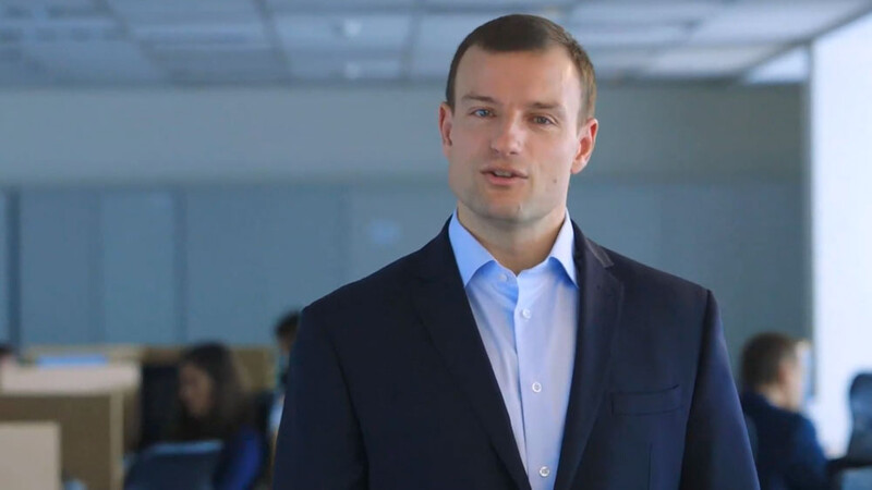 Screenshot from a corporate video