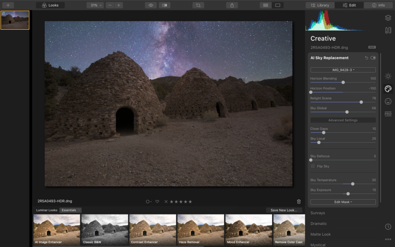 Screen Shot Luminar 4 Panel Final Image JT Blenker www.jtblenker.com Fstoppers
