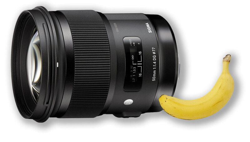 Sigma 50mm f/1.4 DG HSM Art Lens for Canon EF. Banana for scale.