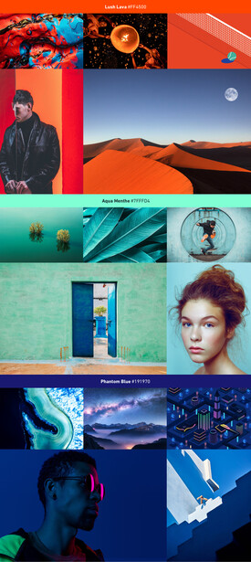 Shutterstock color trend collage