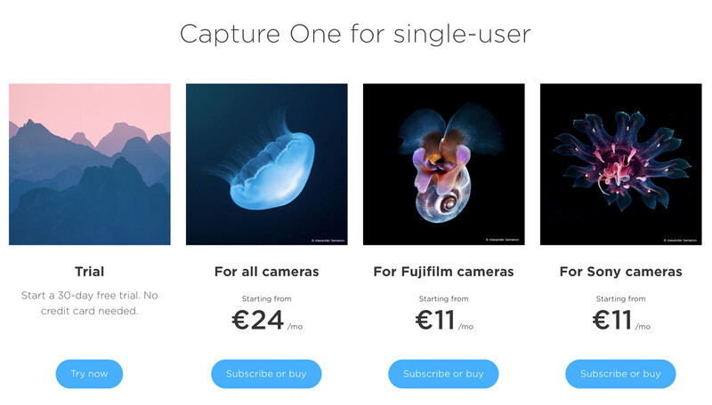 Capture One pricing Europe