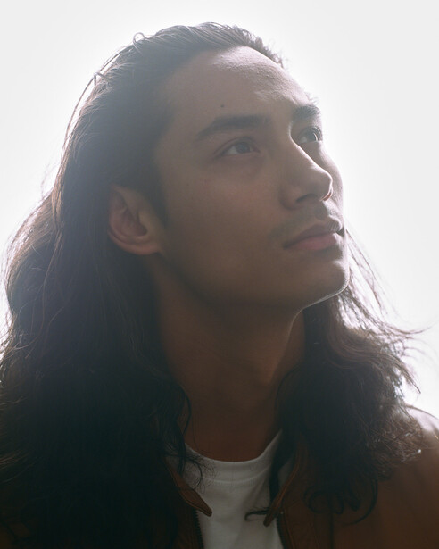 Man, portrait, backlit