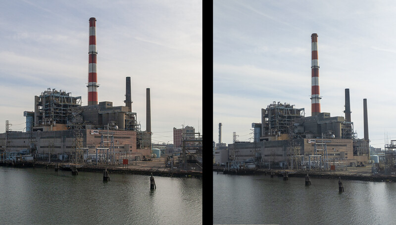 A power plant that sits on the harbor in Bridgeport, easily viewable from everywhere.