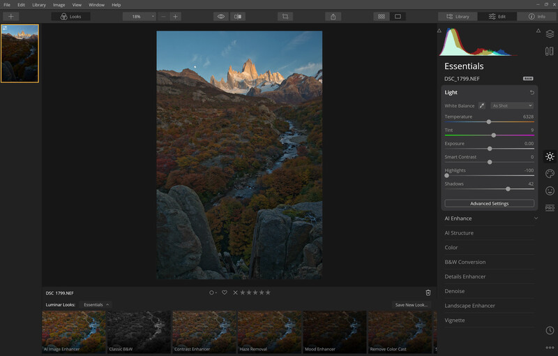 Changing the exposure settings