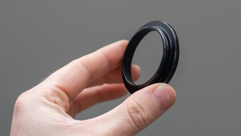 A reversing ring held aloft