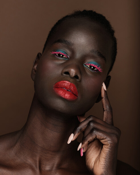 Woman, dark skin, close up, beauty, portrait