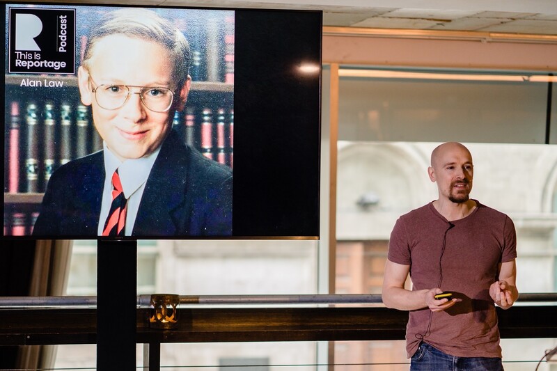 Photographer Alan Law presenting a conference