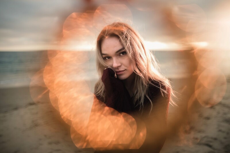 DIY flare ring creative portrait