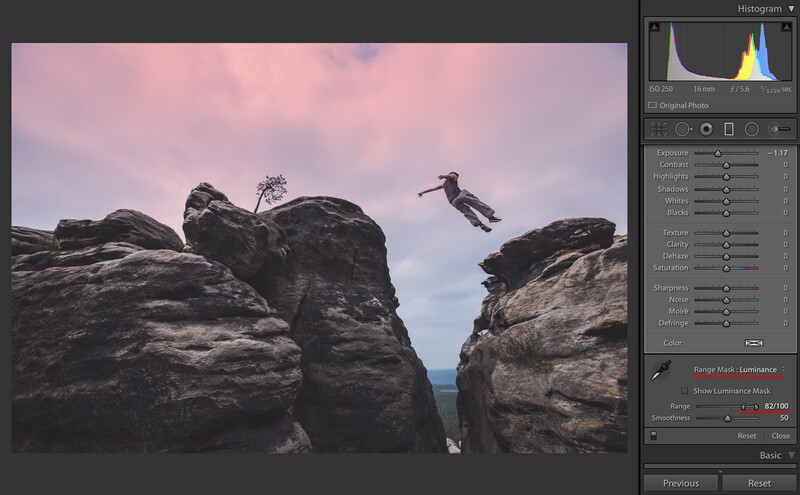 Add luminance range mask to graduated filter