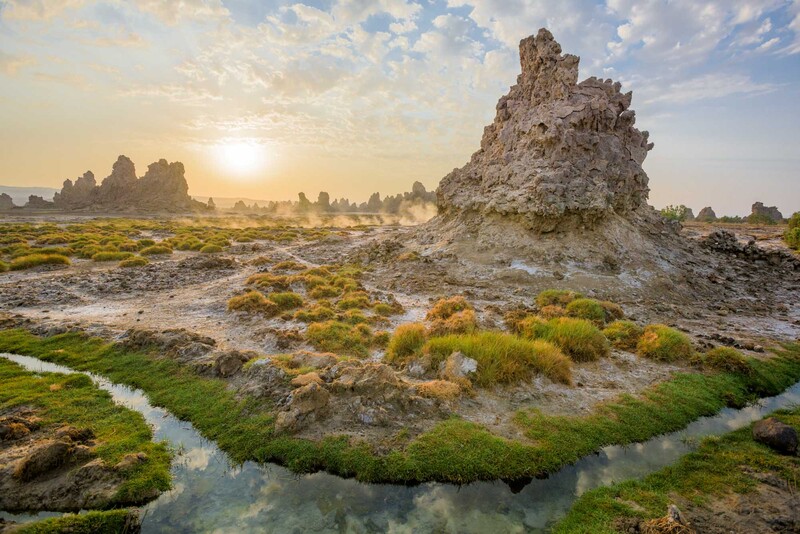 Sunrise at Lac Abbe, Djibouti, 2016. One of the strangest and most beautiful landscapes I've ever found myself in.