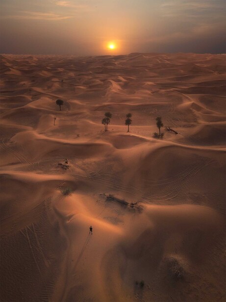A shot of desert from above