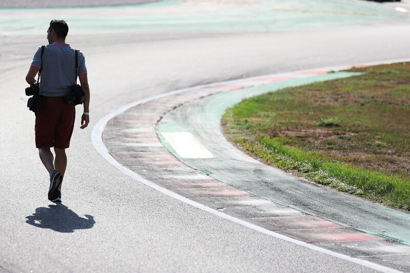 Drew walks the circuit