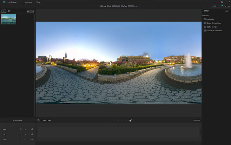 Kandao's QooCam Studio on Windows.