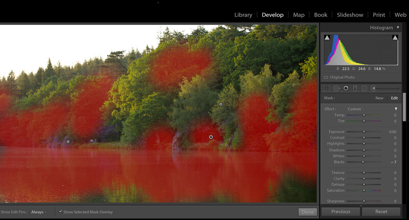 Adding adjustment brush mask